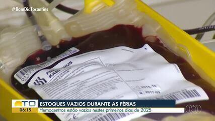 Estoques de sangue em hemocentros do Tocantins ficam vazios durante mês de janeiro