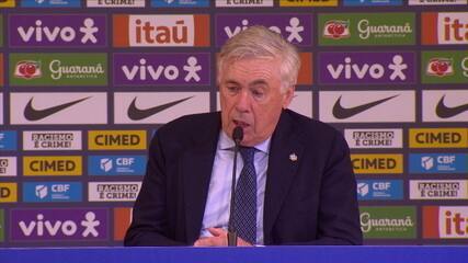 Ancelotti explica por que mudou o time titular da Seleção: "Mais energia na frente" Ancelotti explica por que mudou o time titular da Seleção: "Mais energia na frente"