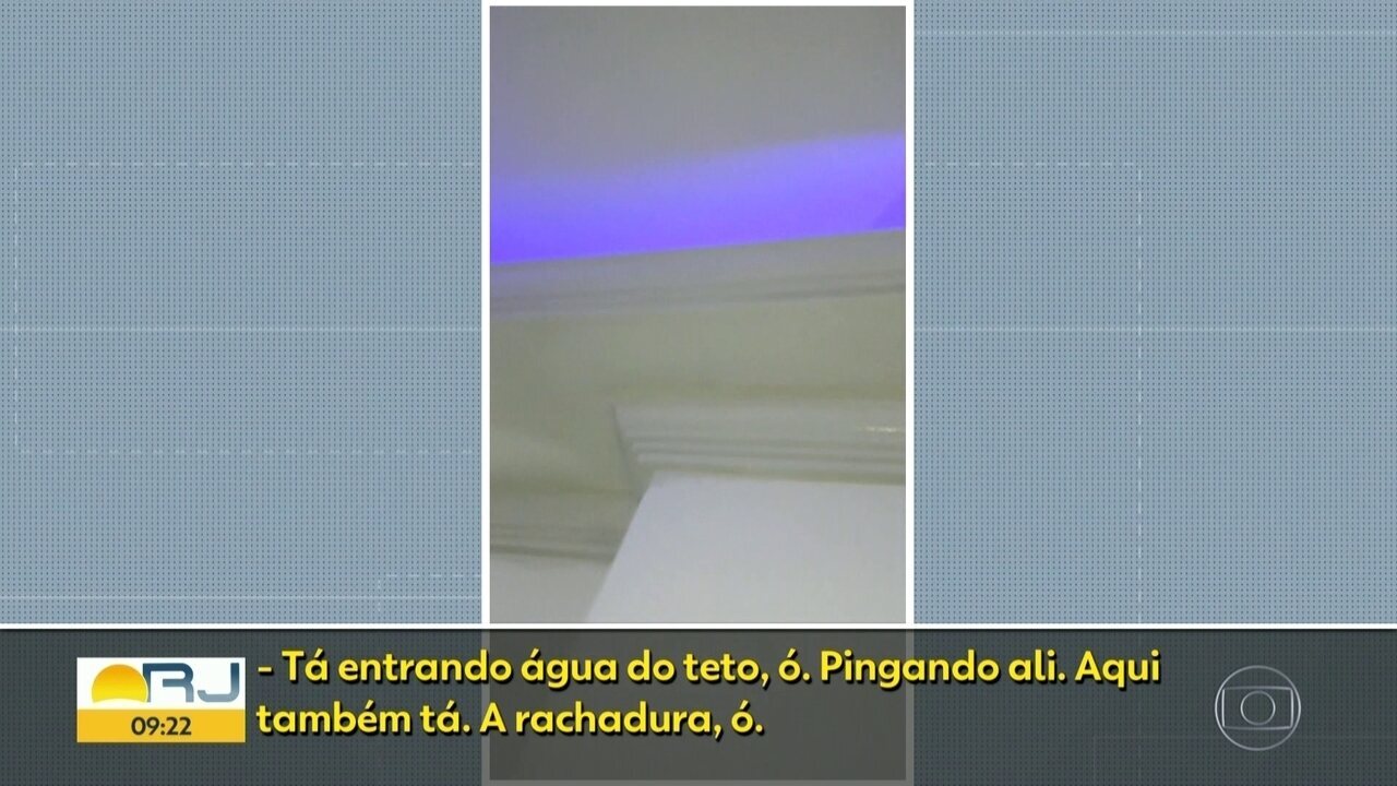 Vizinha de prédios que desabaram mostra apartamento alagado